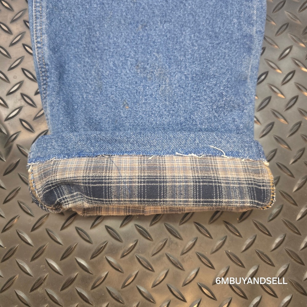 Carhartt B172 DST Flannel Lined Relaxed Fit Jeans Blue Denim Mens 40x32 - Picture 10 of 16